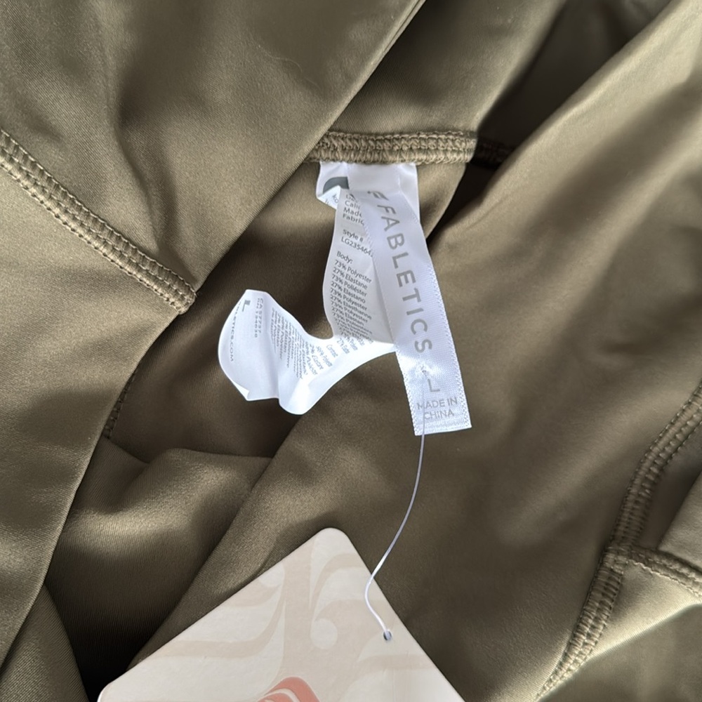 Fabletics Dark Moss High-Waisted Leggings - Picture 3 of 6